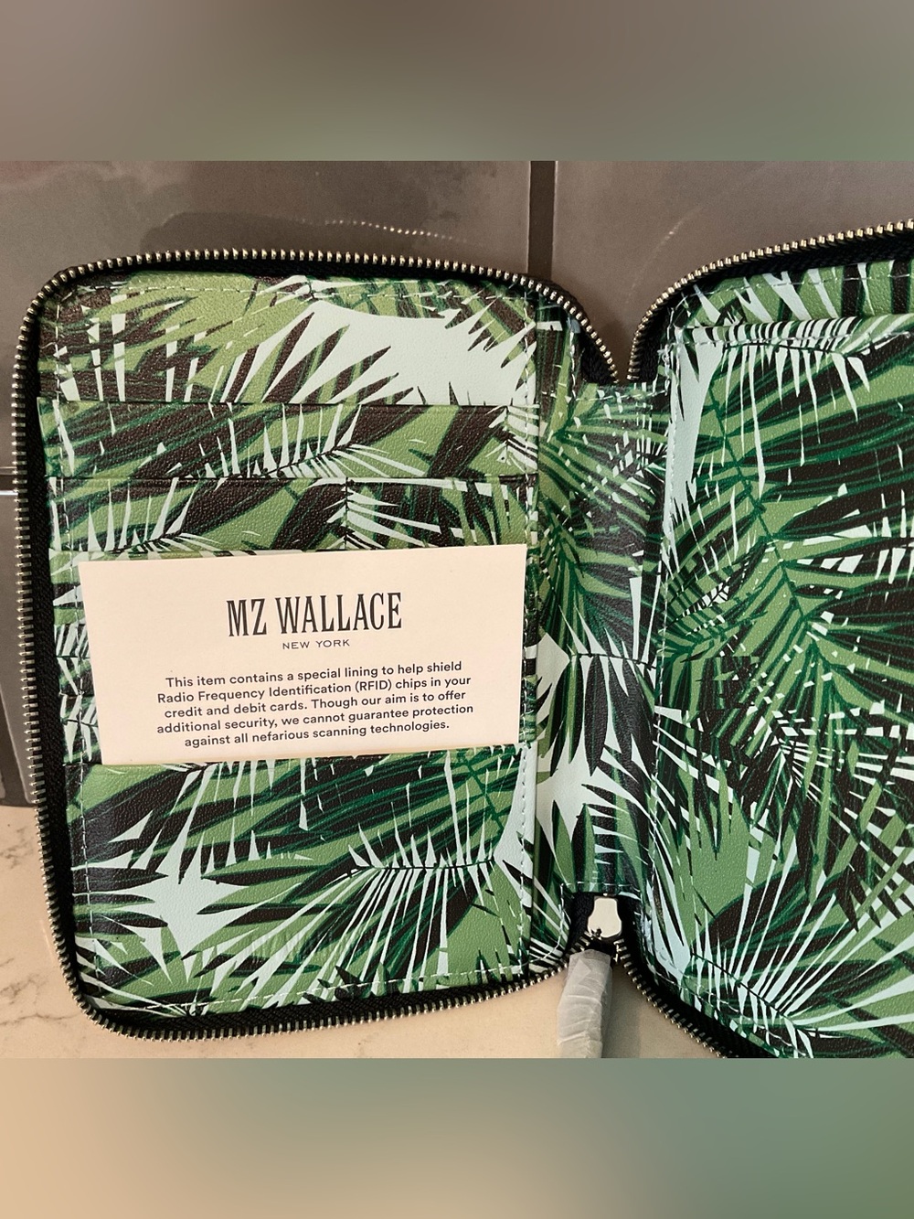 MZ Wallace Dawn Tropical Palm Passport Organizer Holder Wallet - Picture 4 of 11